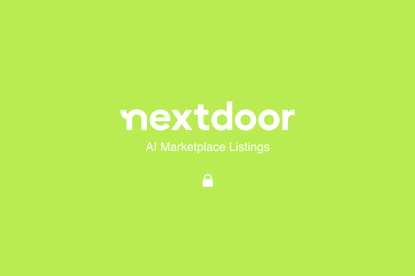 Nextdoor's AI Marketplace Listings